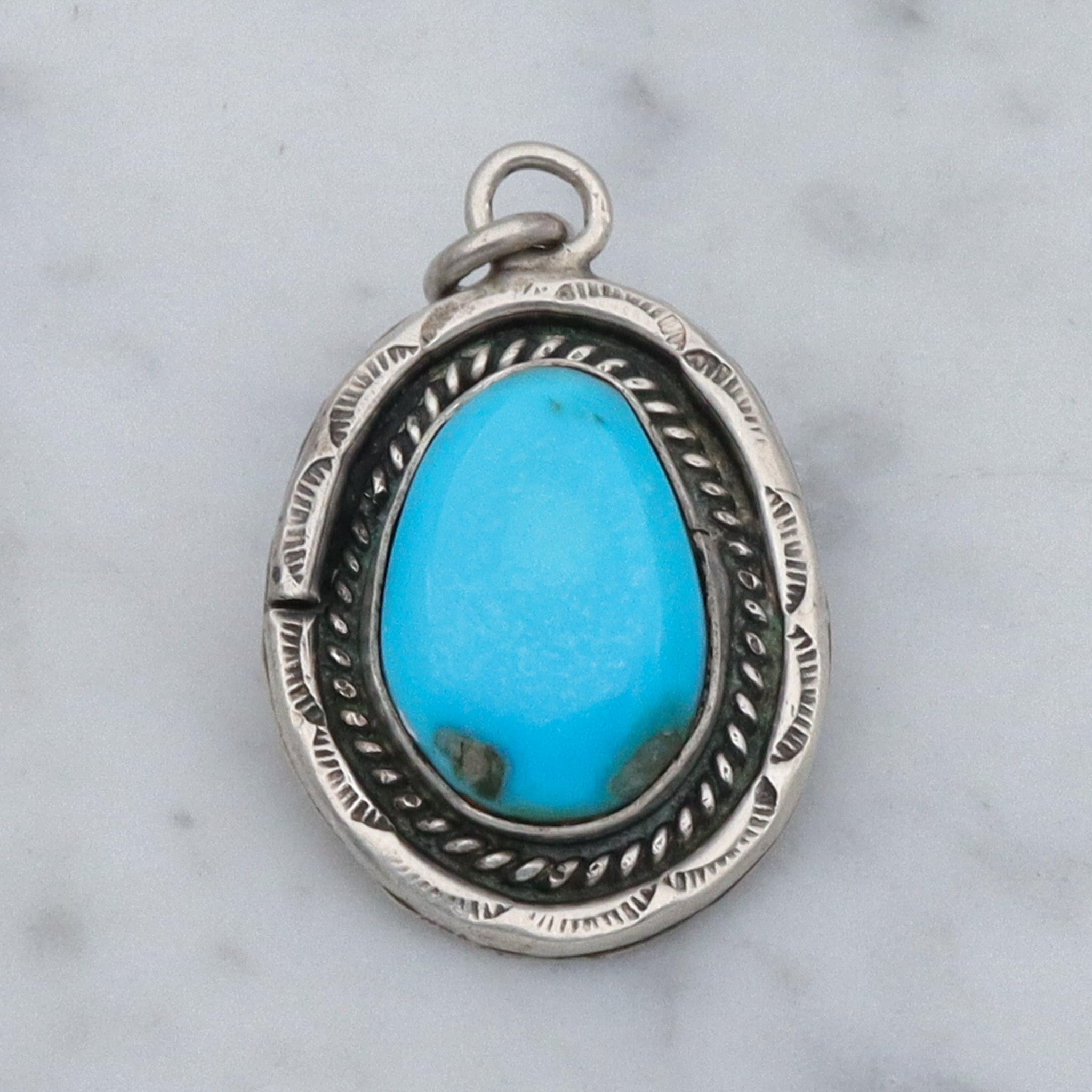 Vintage Navajo sterling & turquoise pendant